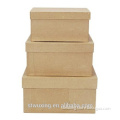 kraft paper stroage box set of 3